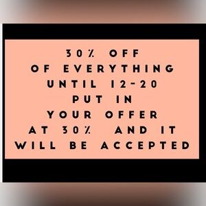 30% Off Sale Announcement
